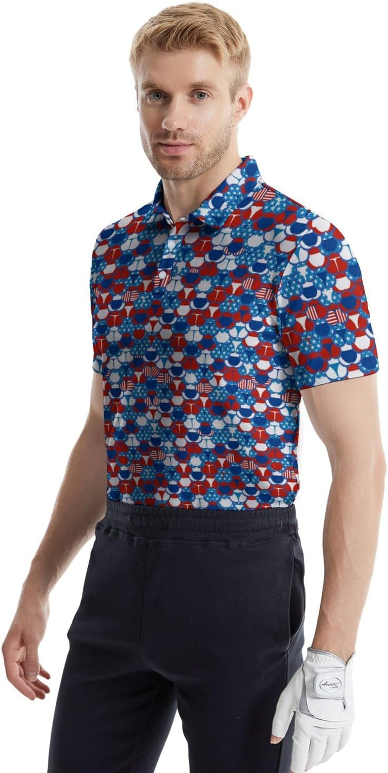 Funny Golf Shirts for Men, Funny Golf Polo Quick-Dry Moisture Wicking Funny Polo Shirts for Men