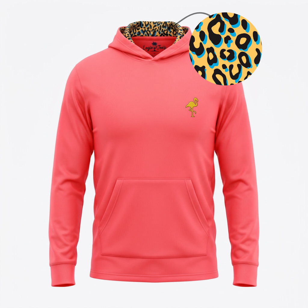 AMW.Neon Leopard Performance Hoodie | Lightweight Unisex Moisture-Wicking Athletic Hoodie