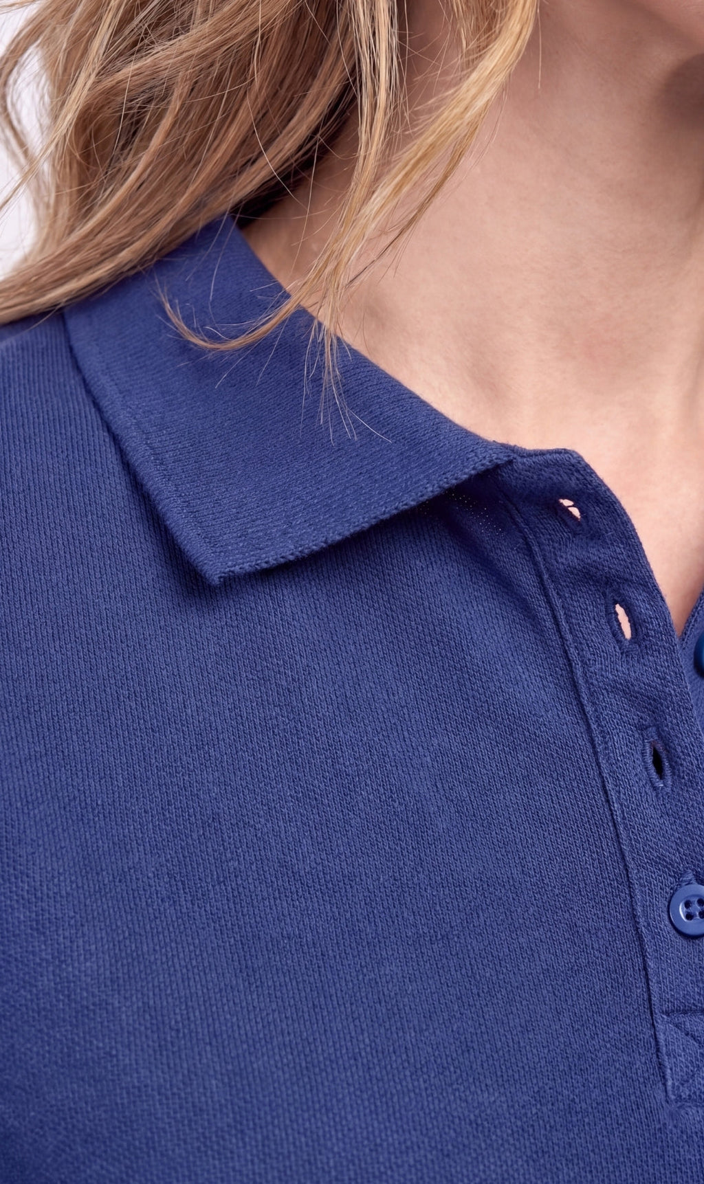 7.Women's Short Sleeve Pique Knit Polo Shirt — Relaxed Fit Cotton Blend