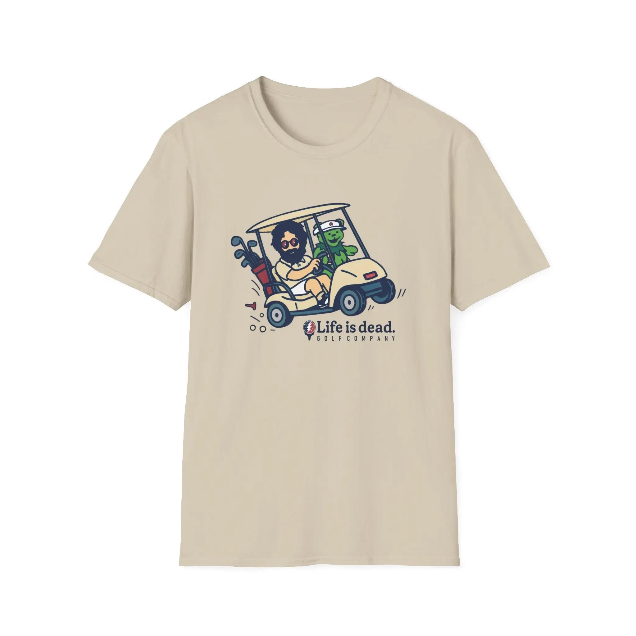 Joy Ridin' Jerry and The Bear - Life is dead.® Golf Company Grateful Dead T-Shirt