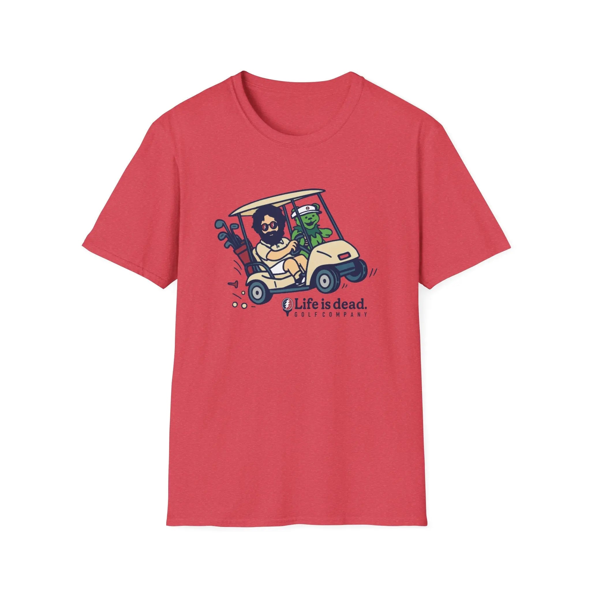 Joy Ridin' Jerry and The Bear - Life is dead.® Golf Company Grateful Dead T-Shirt