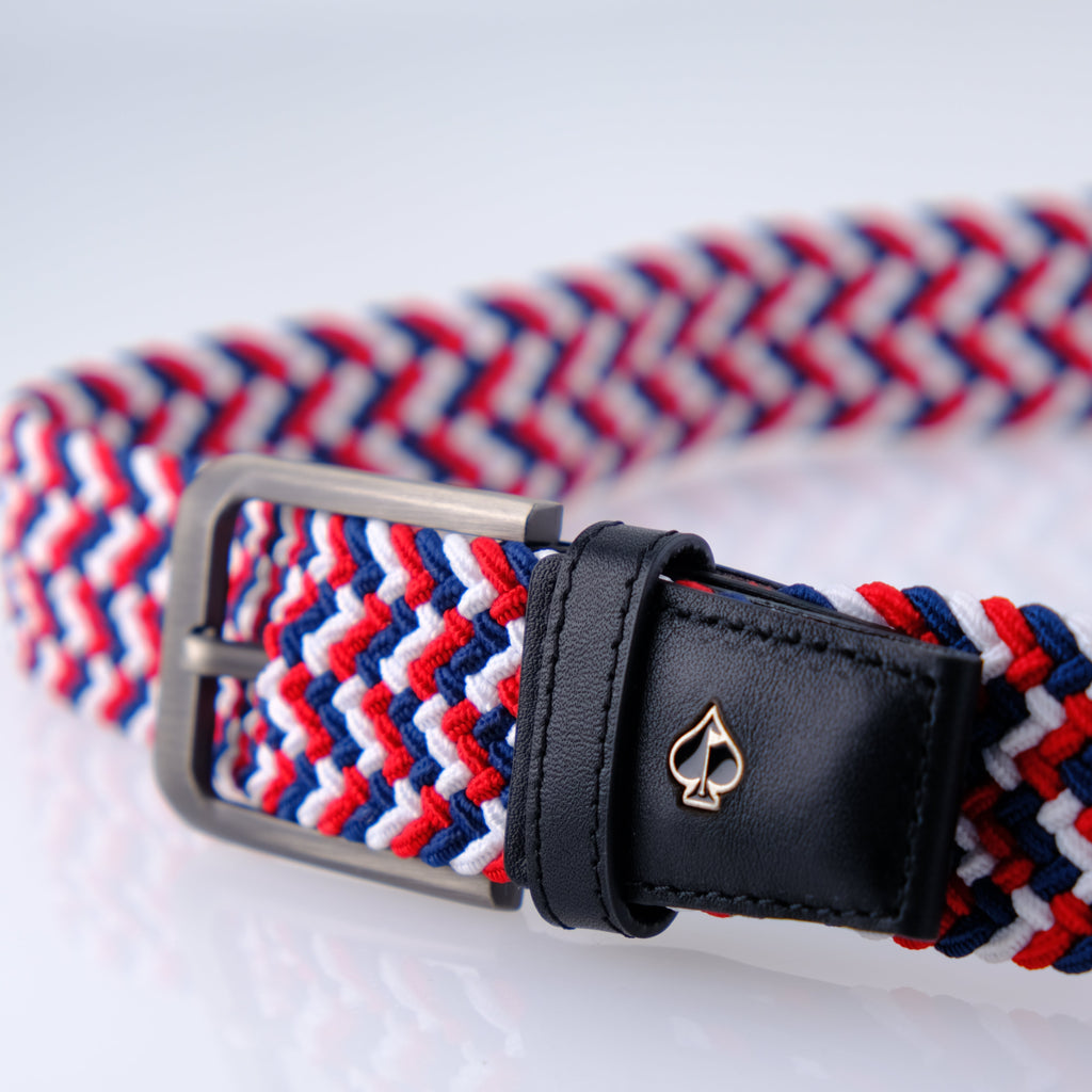AB.Pins Belt - Red White & Blue