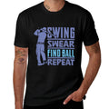 Swing, Swear, Find - Golf Cart Golfer Costume - Mens Golfing  Oversized Silhouette T-Shirt