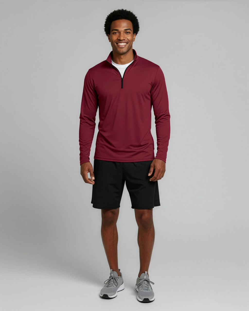 3 Pack: Men'S Dry-Fit Active Quarter Zip Long Sleeve Athletic Performance Pullover (Available in Big & Tall)