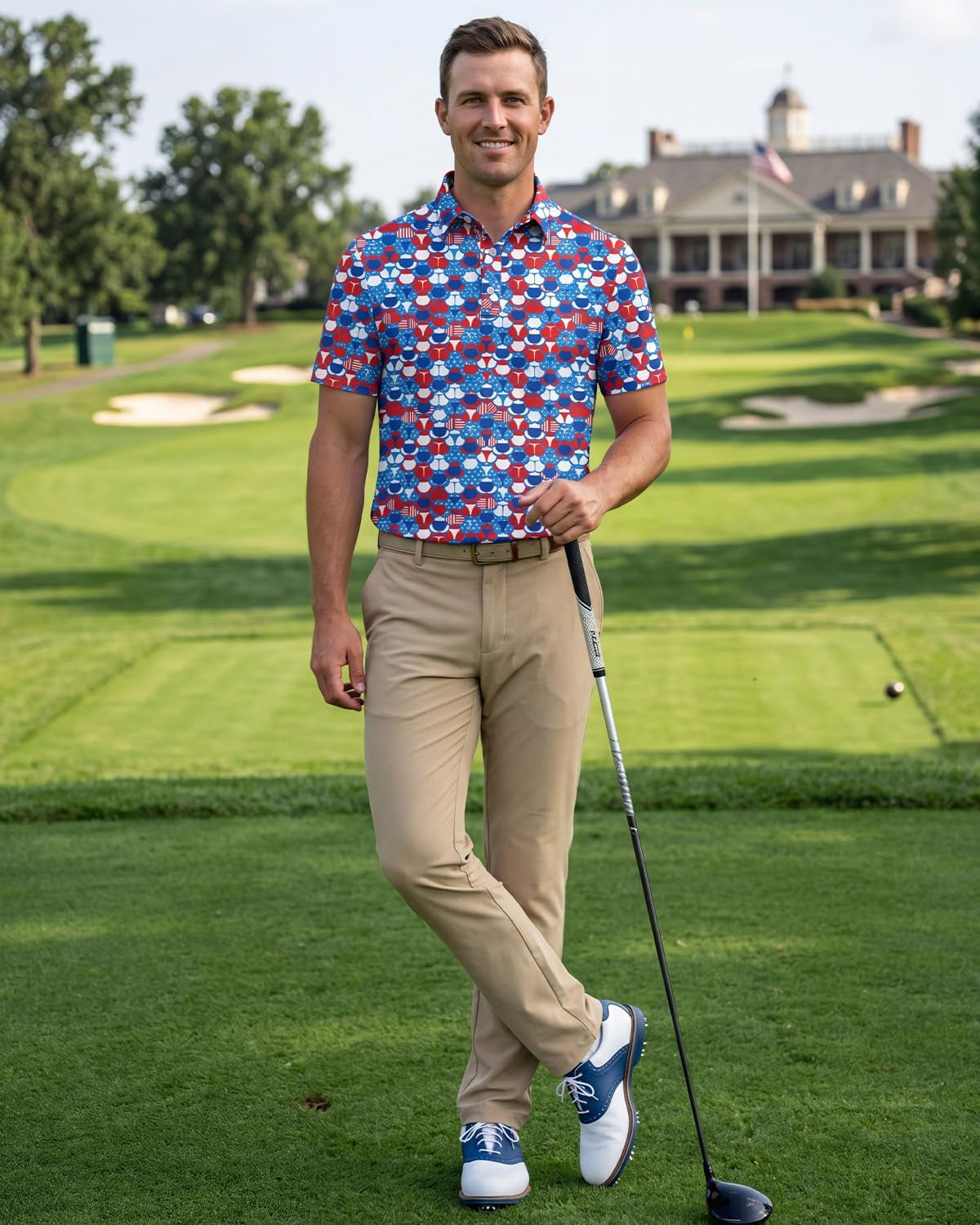Funny Golf Shirts for Men, Funny Golf Polo Quick-Dry Moisture Wicking Funny Polo Shirts for Men