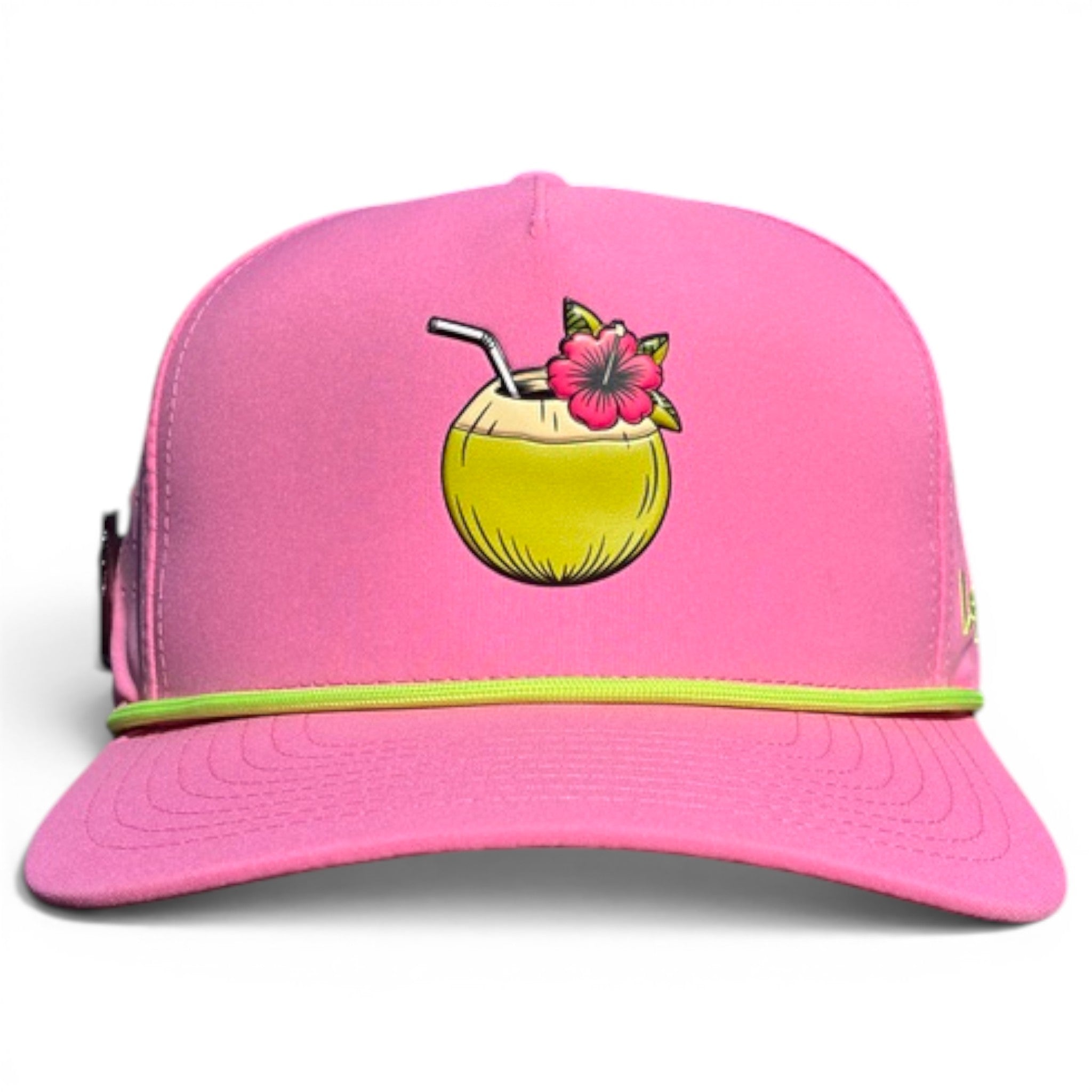 A.Coconut Cocktail Golf Hat | Snapback Cap | Built-in Magnetic Ball Marker Holder + Marker Included | Adjustable Coconut Cocktail