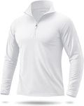 Men'S UPF 50+ Sun Shirts 1/4 Zip Long Sleeve SPF UV Protection Lightweight Quick Dry Quarter Zip Golf Shirts