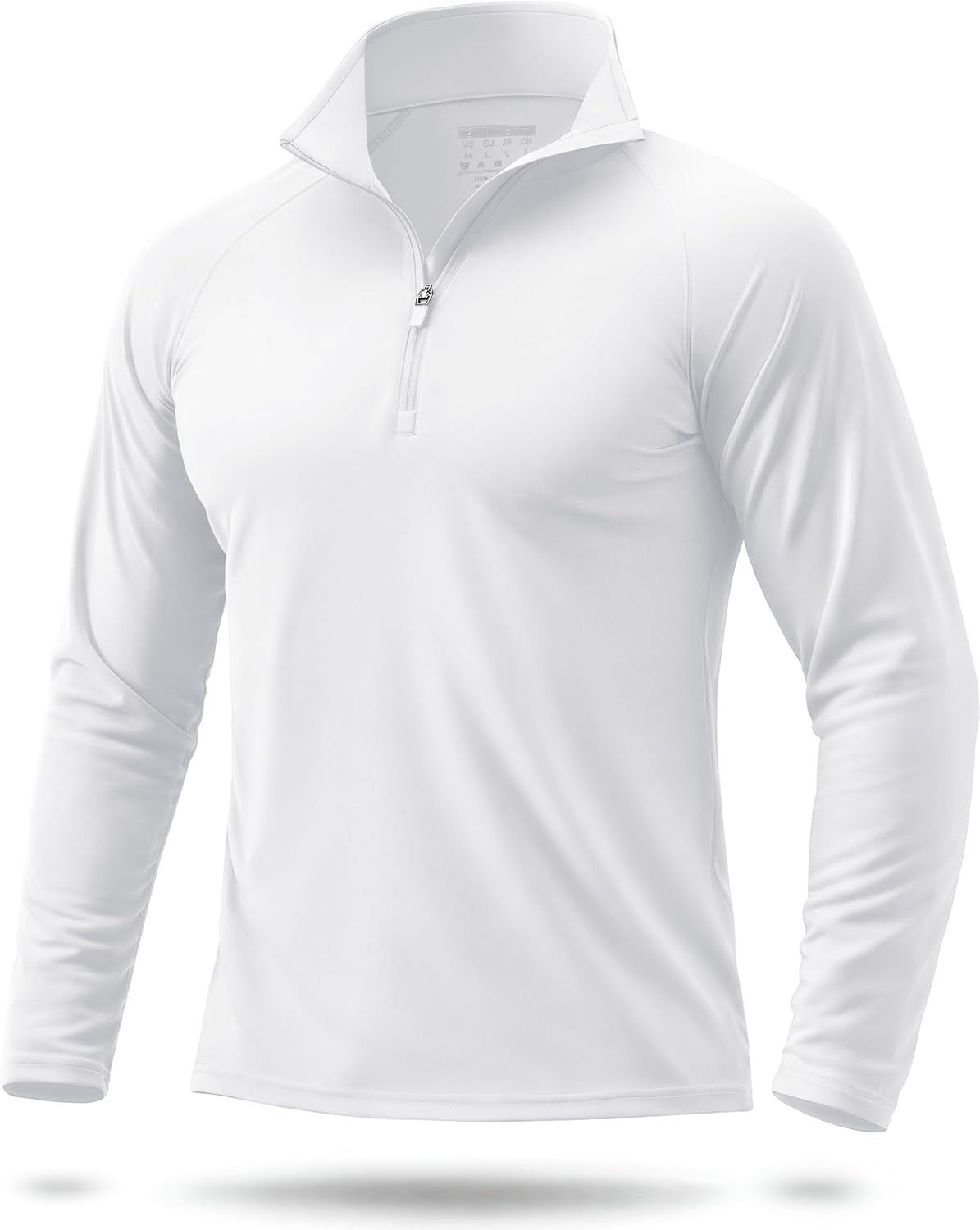 Men'S UPF 50+ Sun Shirts 1/4 Zip Long Sleeve SPF UV Protection Lightweight Quick Dry Quarter Zip Golf Shirts