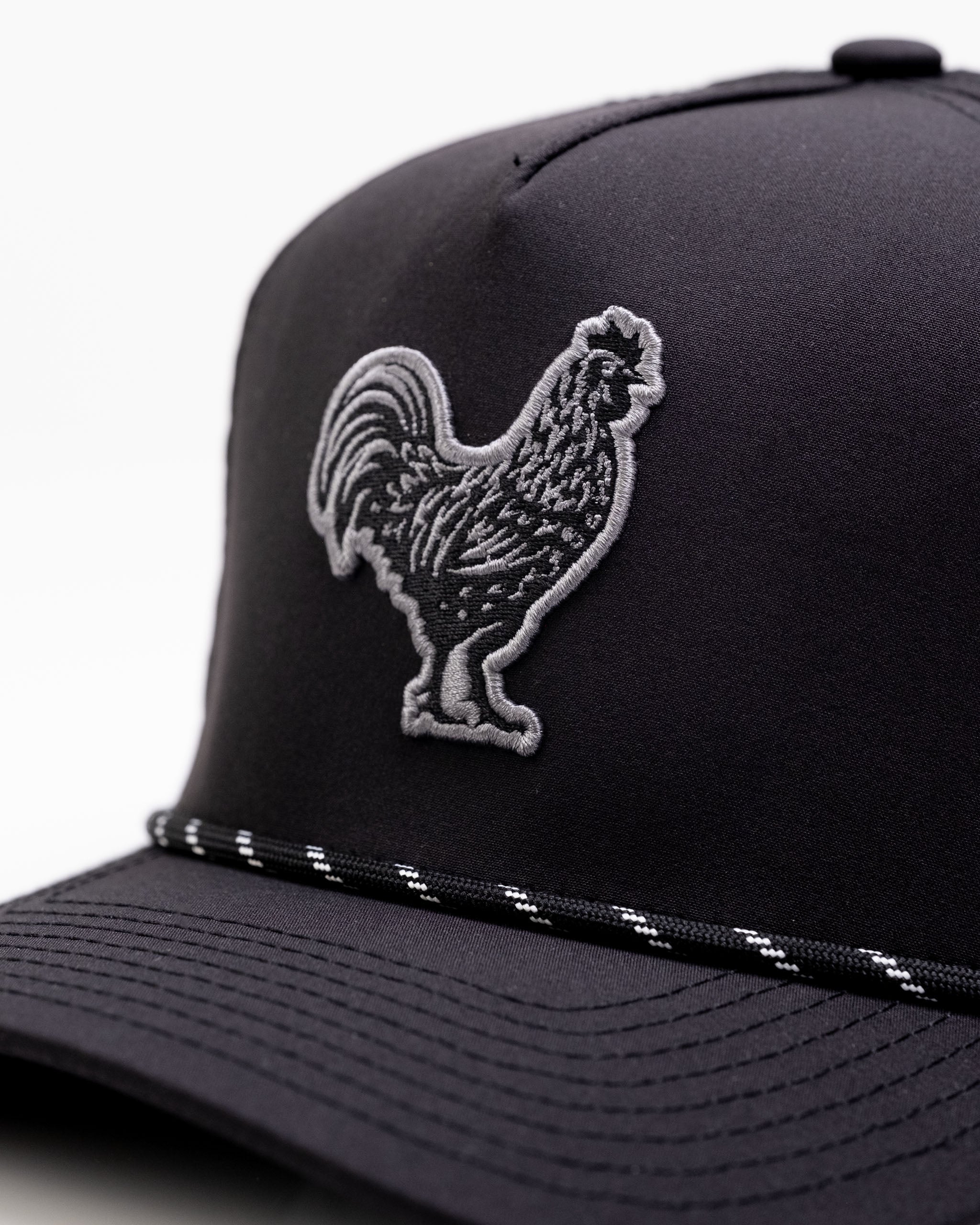 A.Black Cock Black - Perforated Rope Hat