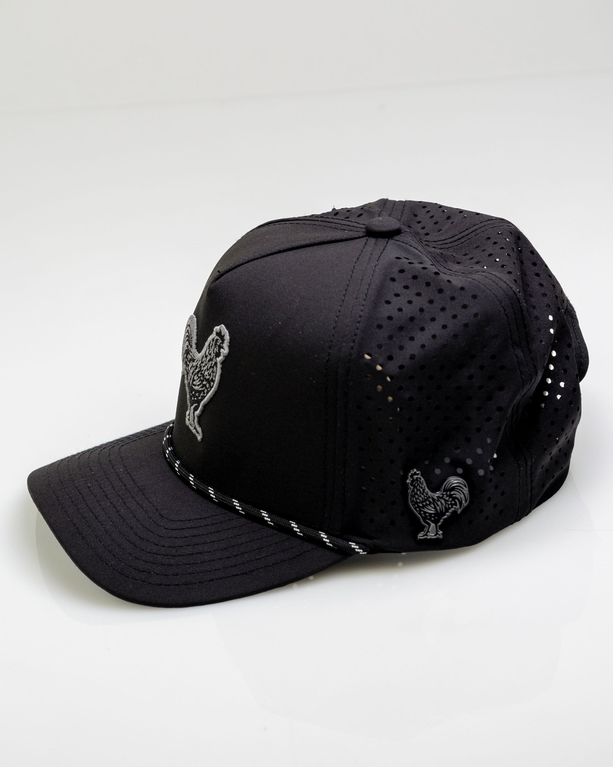 A.Black Cock Black - Perforated Rope Hat