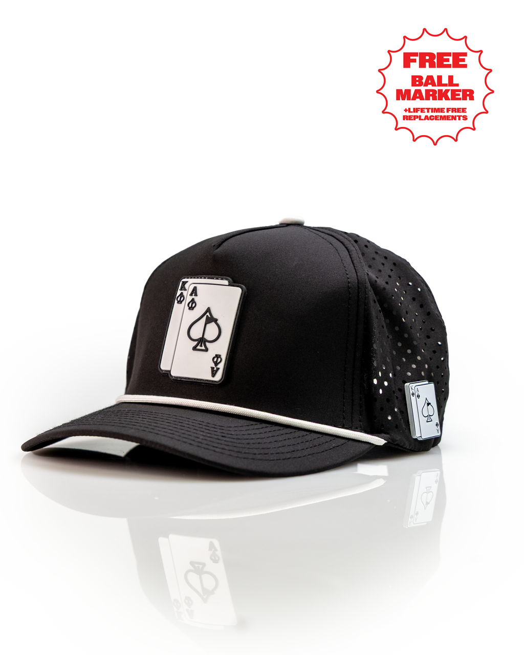 7.1P/AAce/King Black - Perforated Rope Hat
