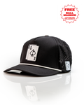 7.1P/AAce/King Black - Perforated Rope Hat