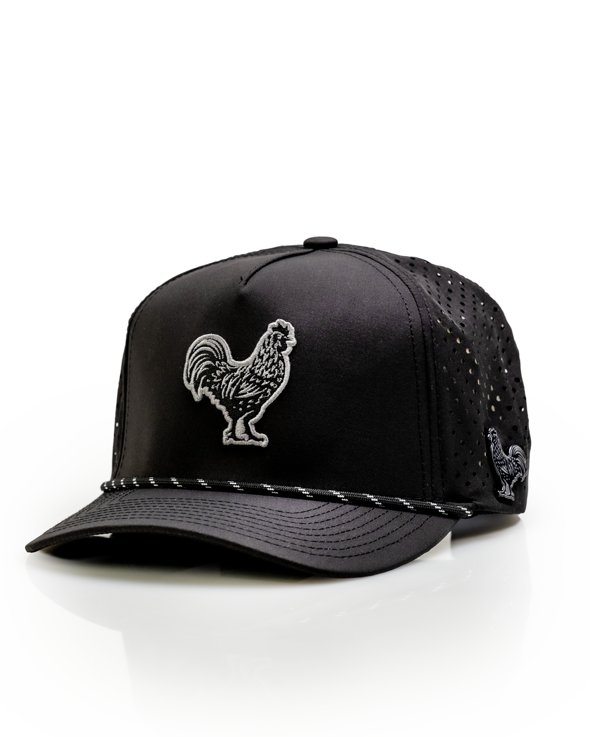 A.Black Cock Black - Perforated Rope Hat