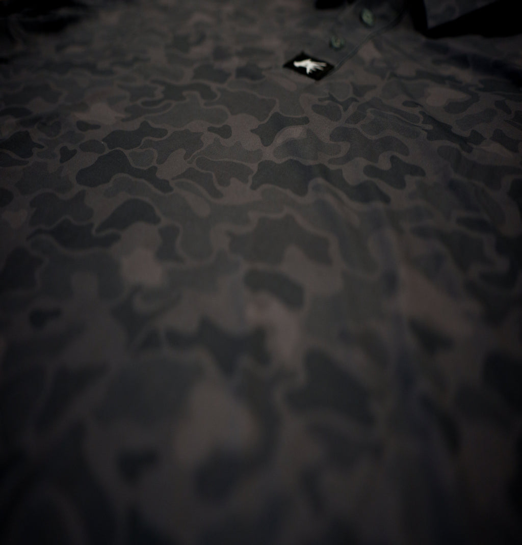 7.Black Marsh Duck Camo Golf Polo