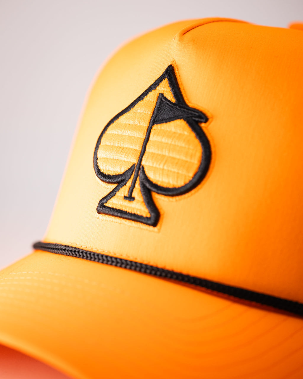 A.Perforated Rope Hat - Highlighter Orange