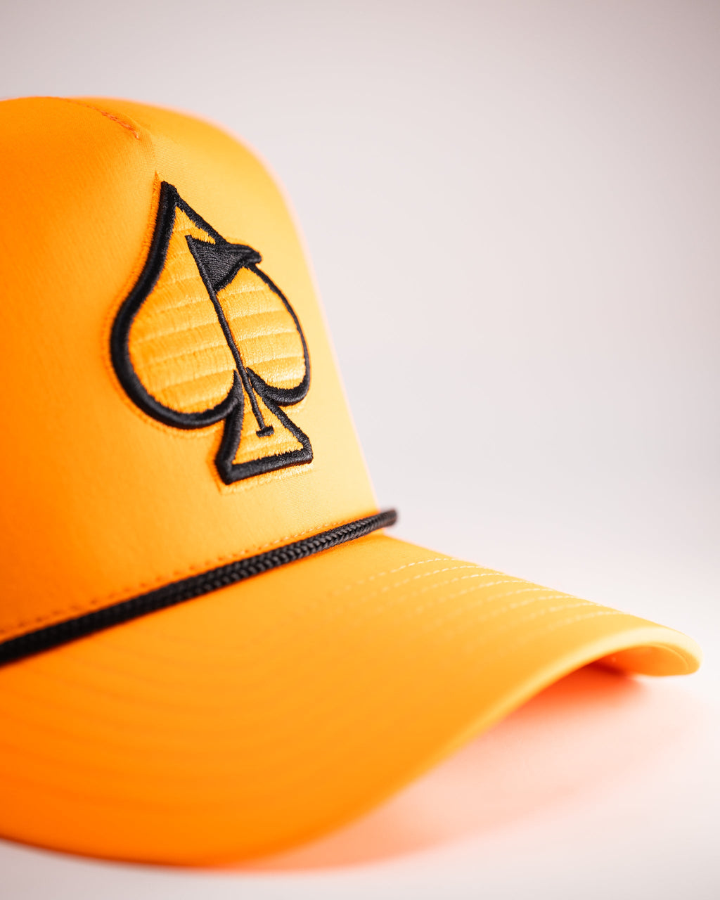 A.Perforated Rope Hat - Highlighter Orange