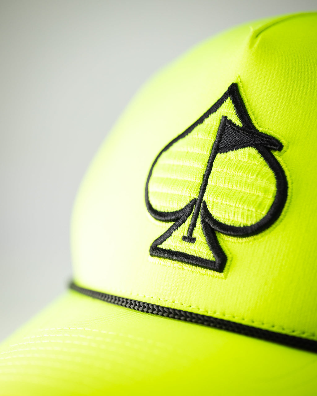 A.Perforated Rope Hat - Highlighter Yellow