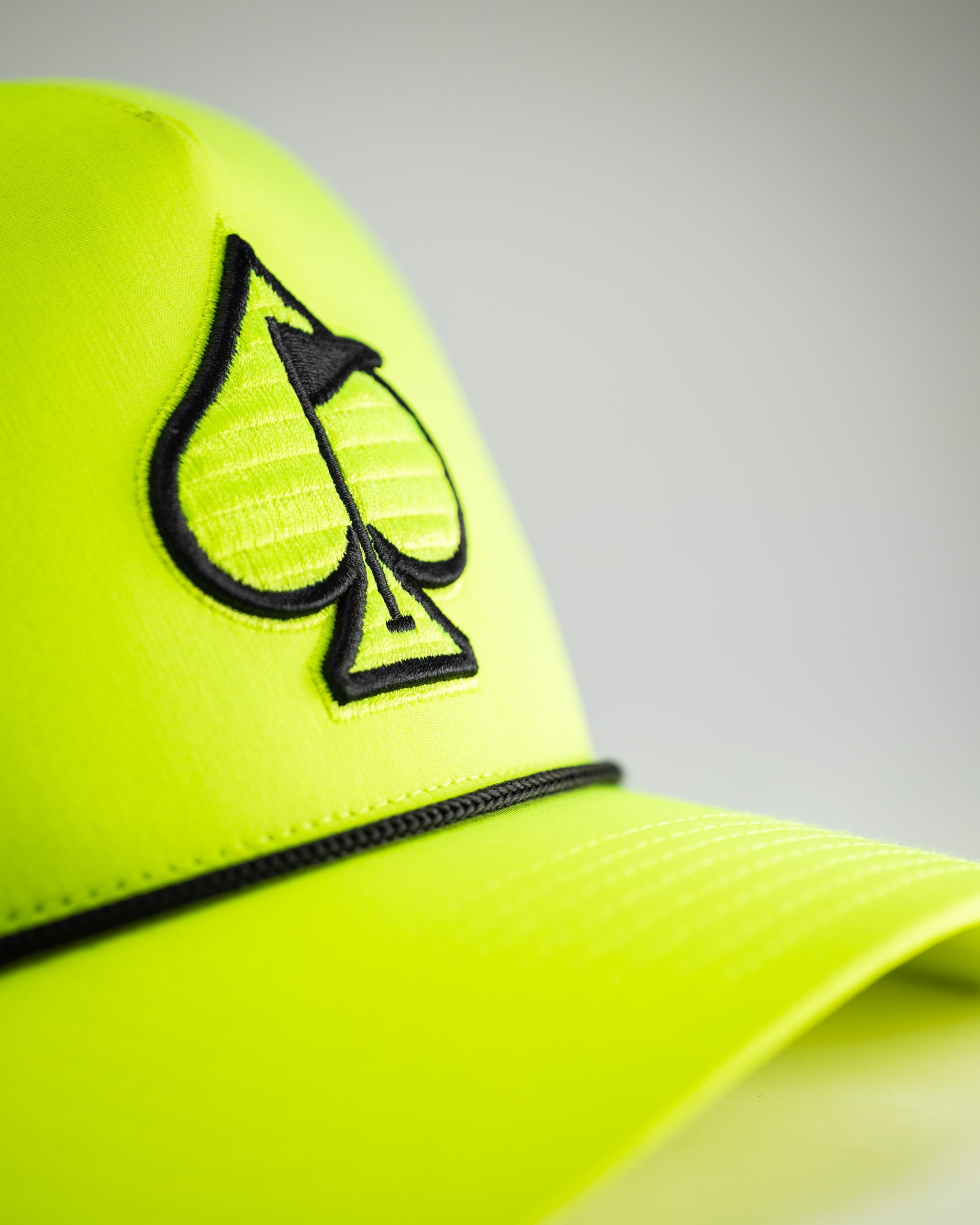 A.Perforated Rope Hat - Highlighter Yellow