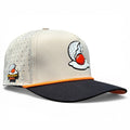 7.1Breakfast Ball Golf Hat | Snapback Cap | Built-in Magnetic Ball Marker Holder + Marker Included | Breakfast Ball | Adjustable | Mulligan Tan