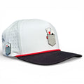 7.1.1Pocket Aces Golf Hat | Snapback Cap | Built-in Magnetic Ball Marker Holder + Marker Included | Adjustable Gray & Black