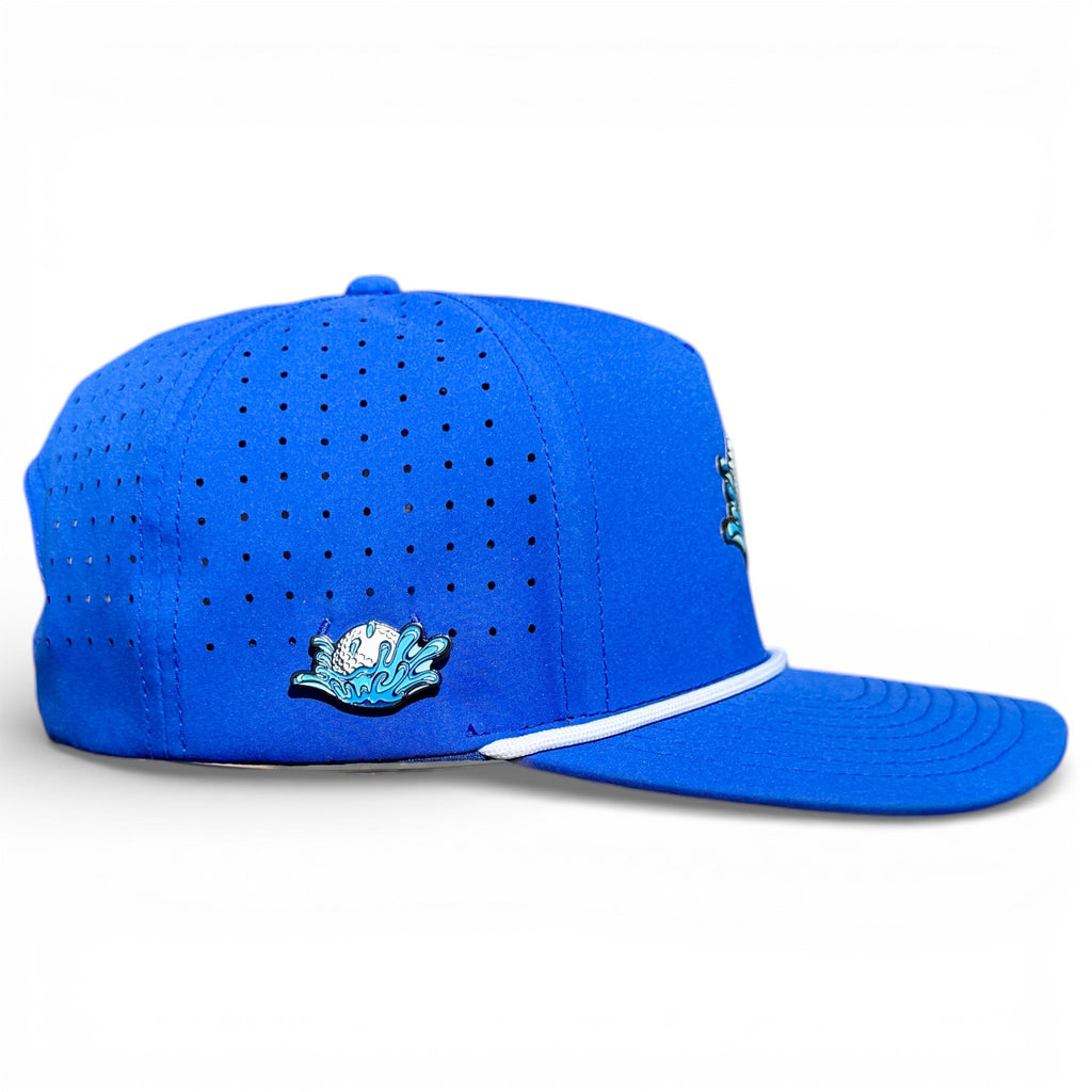 7.1.1Water Ball Golf Hat | Snapback Cap | Built-in Magnetic Ball Marker Holder + Marker Included | Adjustable Blue
