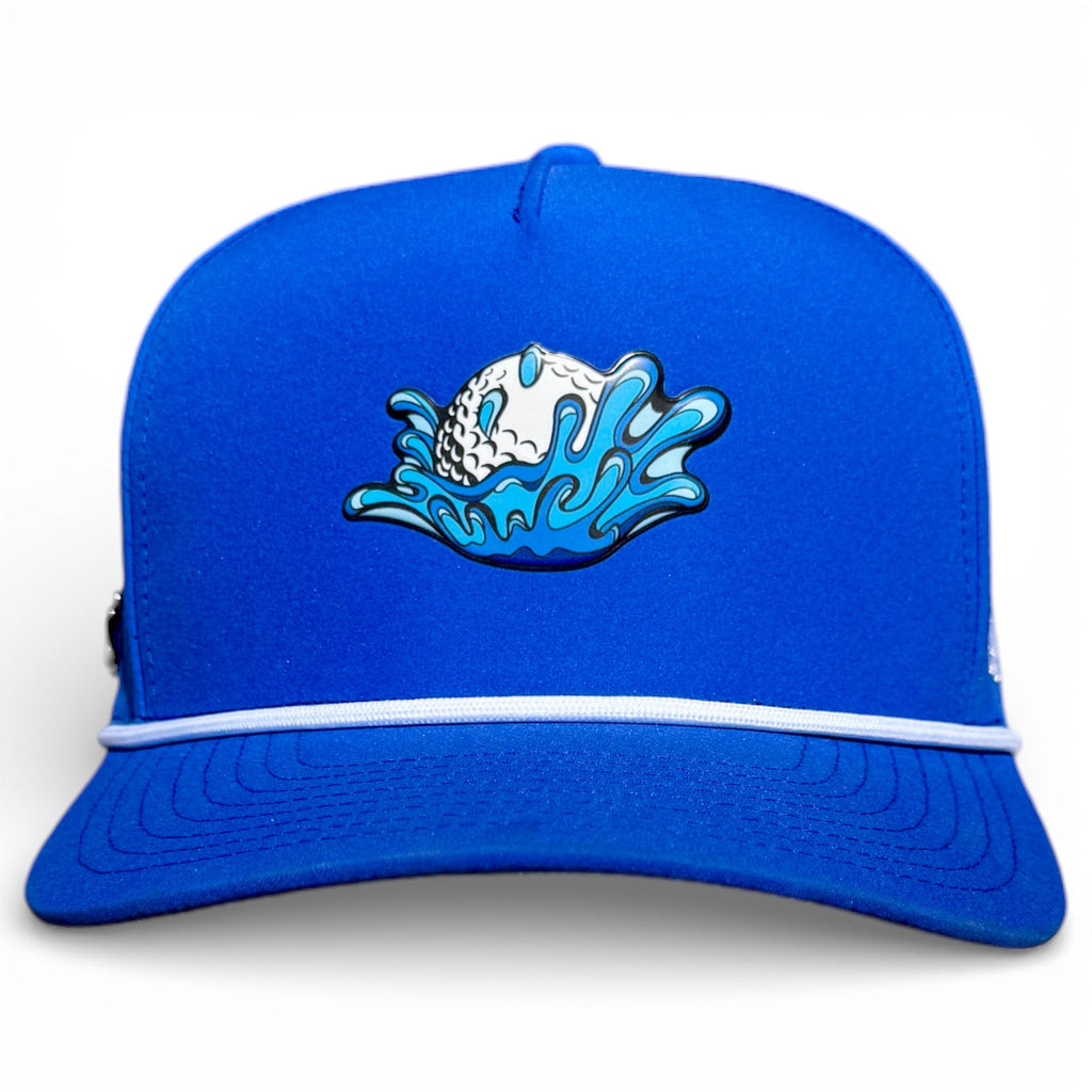 7.1.1Water Ball Golf Hat | Snapback Cap | Built-in Magnetic Ball Marker Holder + Marker Included | Adjustable Blue