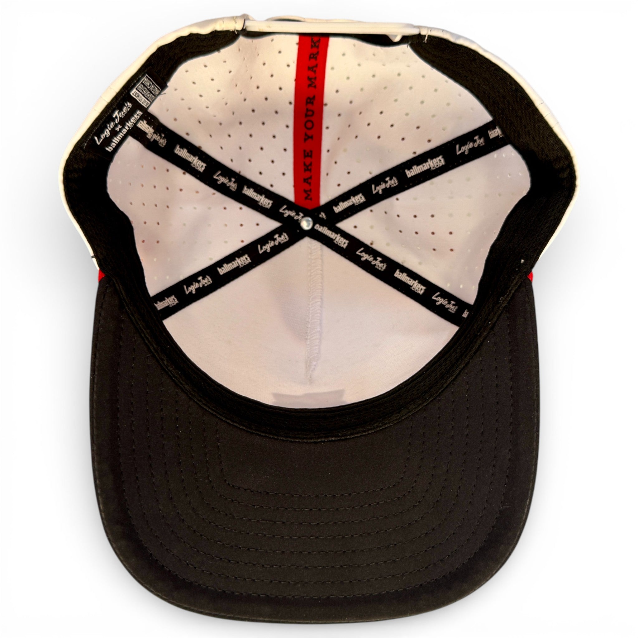 7.1.1Pocket Aces Golf Hat | Snapback Cap | Built-in Magnetic Ball Marker Holder + Marker Included | Adjustable Gray & Black