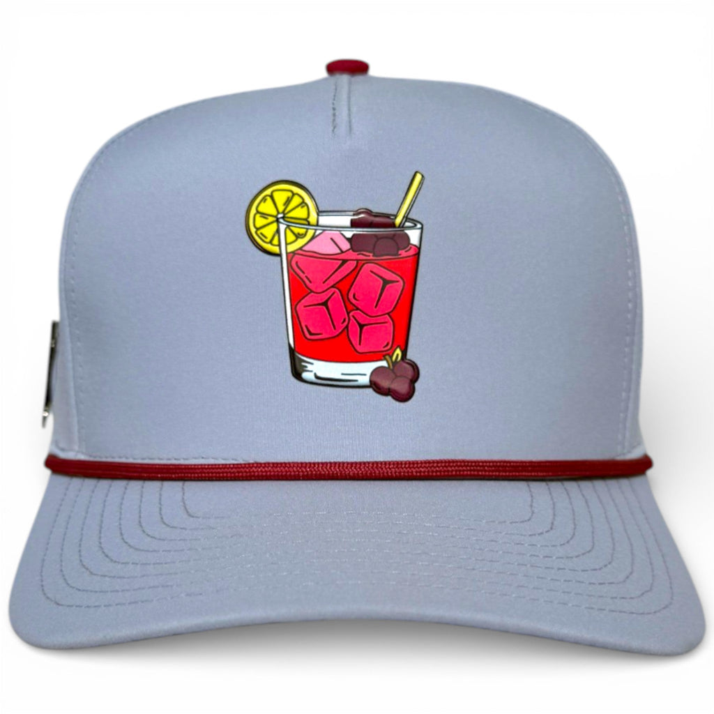 7.1Transfusion Golf Hat | Snapback Cap | Built-in Magnetic Ball Marker Holder + Marker Included | Adjustable Light Gray