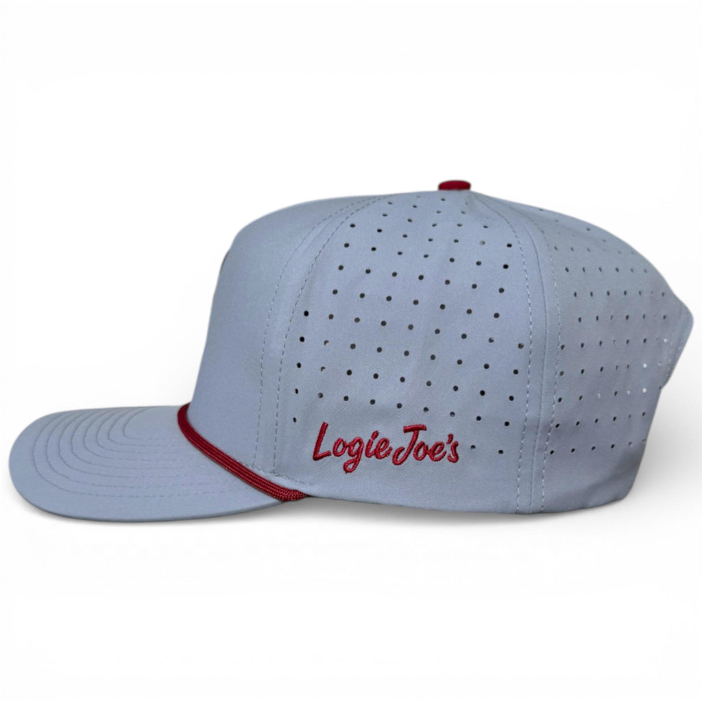 7.1Transfusion Golf Hat | Snapback Cap | Built-in Magnetic Ball Marker Holder + Marker Included | Adjustable Light Gray