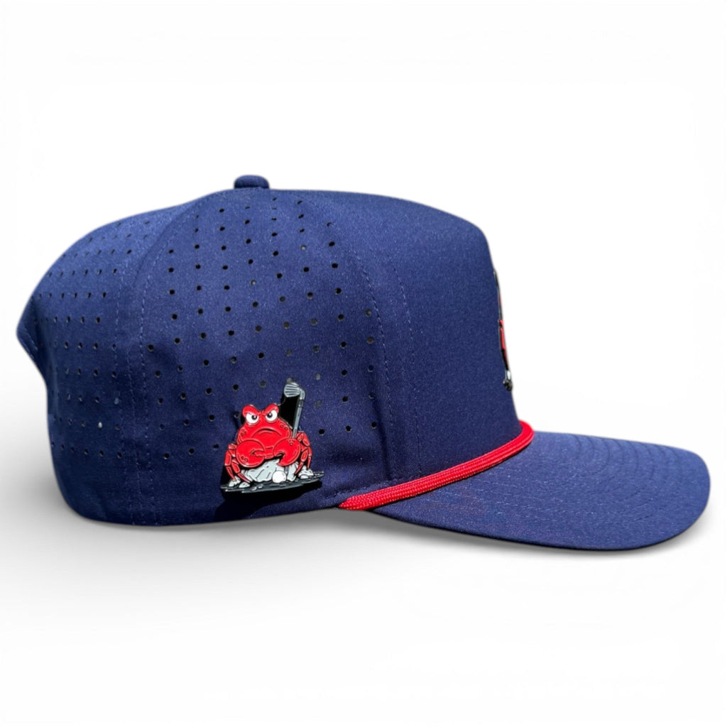 7.1Crab Trap Golf Hat | Snapback Cap | Built-in Magnetic Ball Marker Holder + Marker Included | Adjustable | One Size