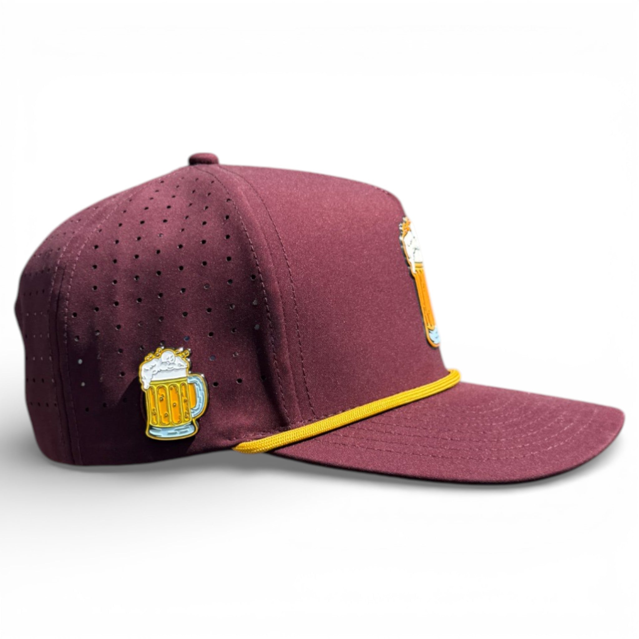 7.1Cold One Golf Hat | Snapback Cap | Built-in Magnetic Ball Marker Holder + Marker Included | Adjustable | One Size