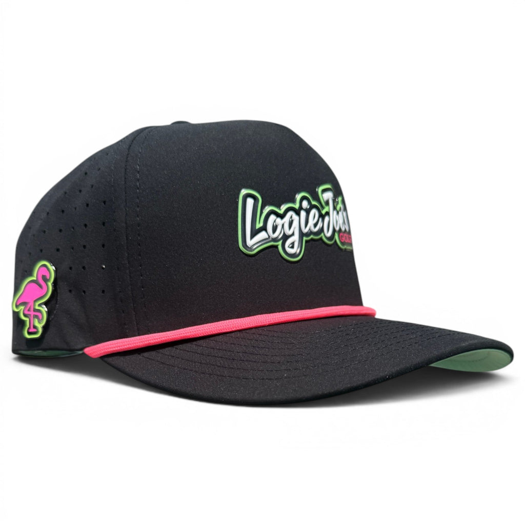 A.Logie Joe’s "Classic" Golf Hat | Snapback Cap | Built-in Magnetic Ball Marker Holder + Marker Included | Adjustable Script Logo