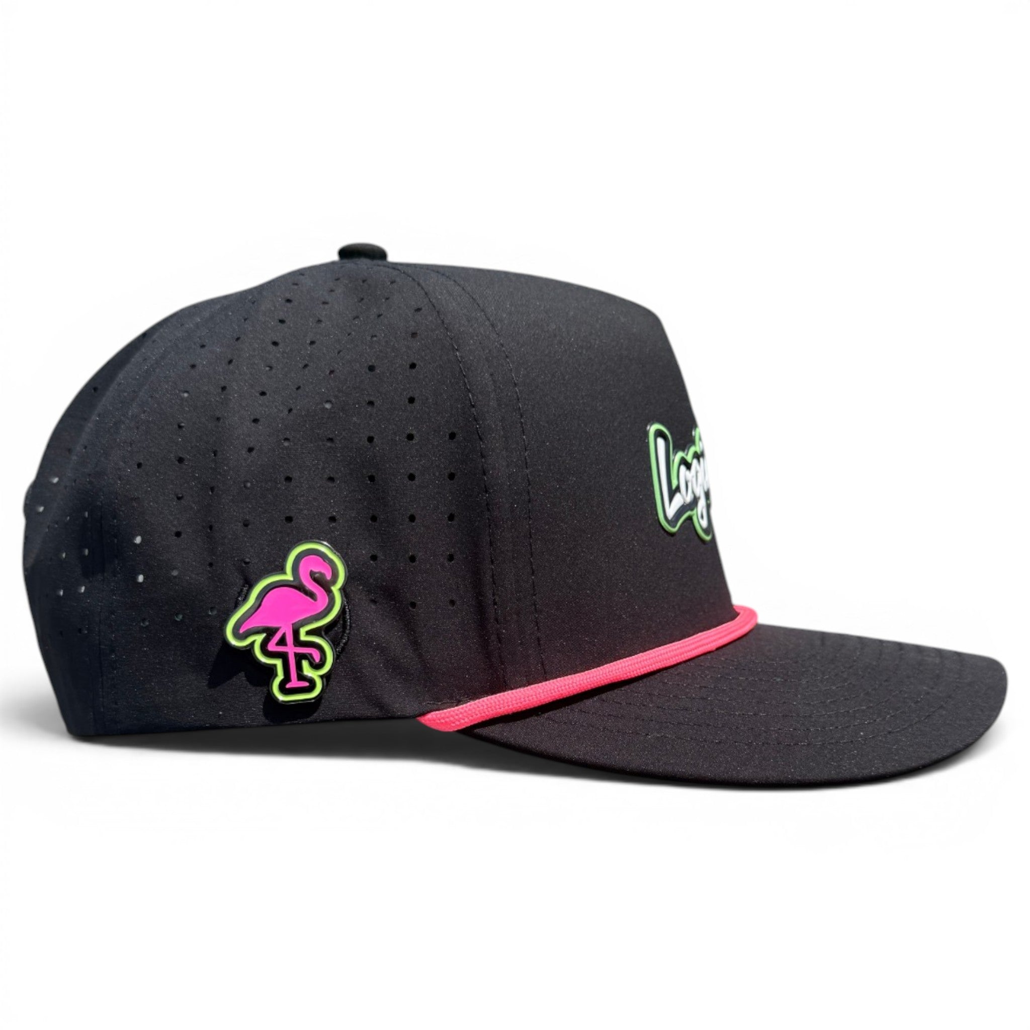 A.Logie Joe’s "Classic" Golf Hat | Snapback Cap | Built-in Magnetic Ball Marker Holder + Marker Included | Adjustable Script Logo