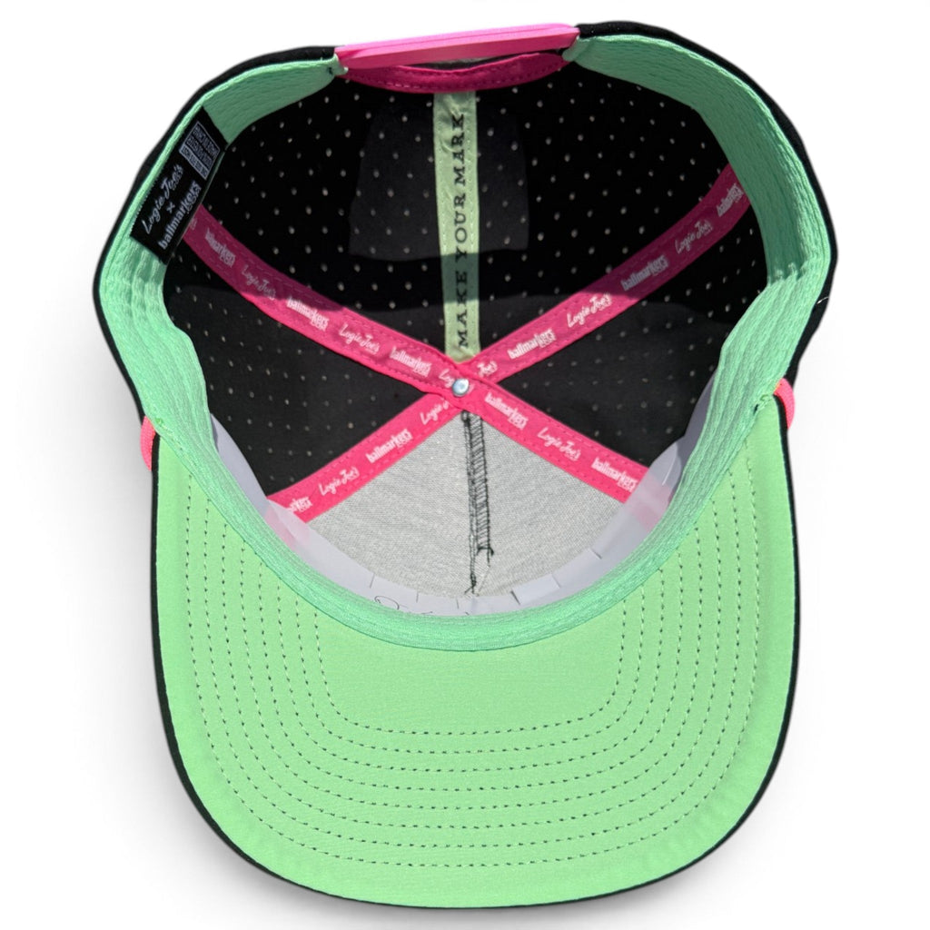 A.Logie Joe’s "Classic" Golf Hat | Snapback Cap | Built-in Magnetic Ball Marker Holder + Marker Included | Adjustable Script Logo