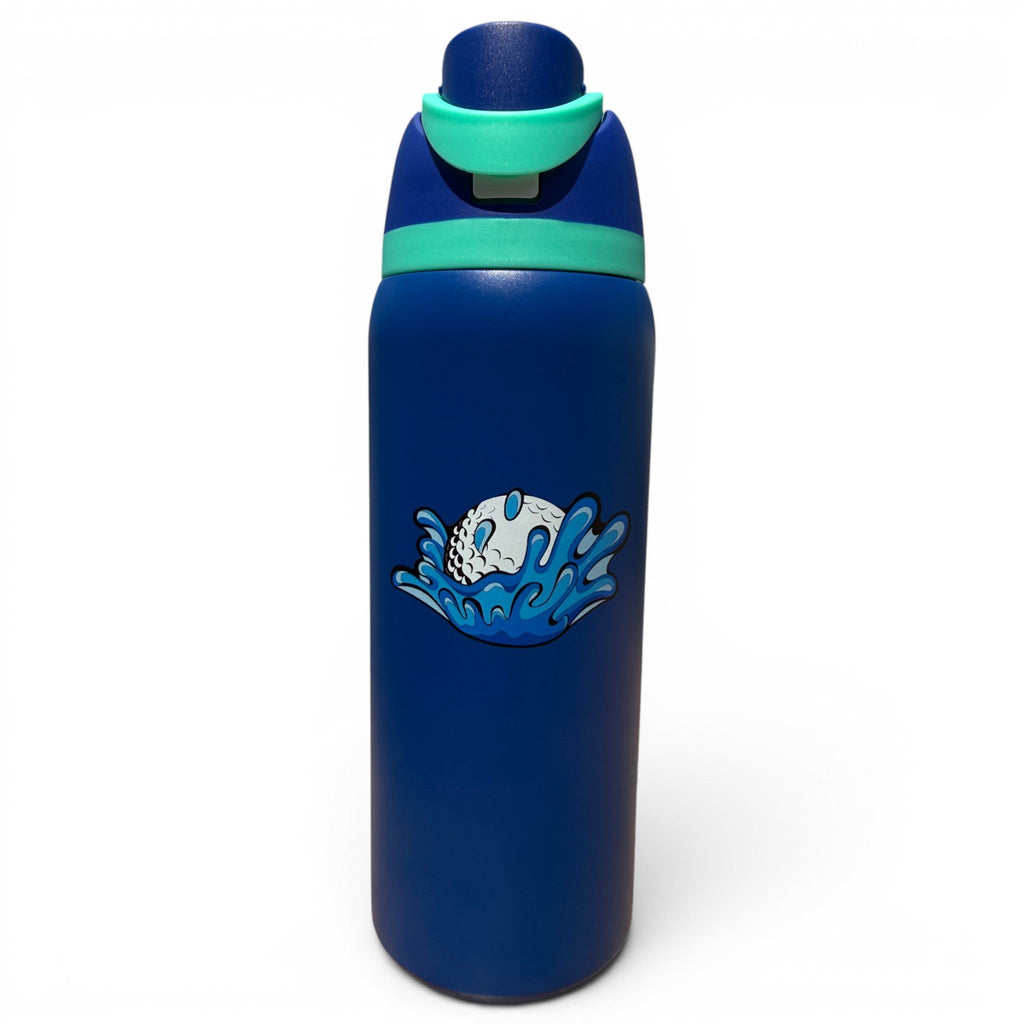H.Water Ball Hydration Bottle | 32oz Insulated Stainless Steel | Flip Straw Lid w/ Handle