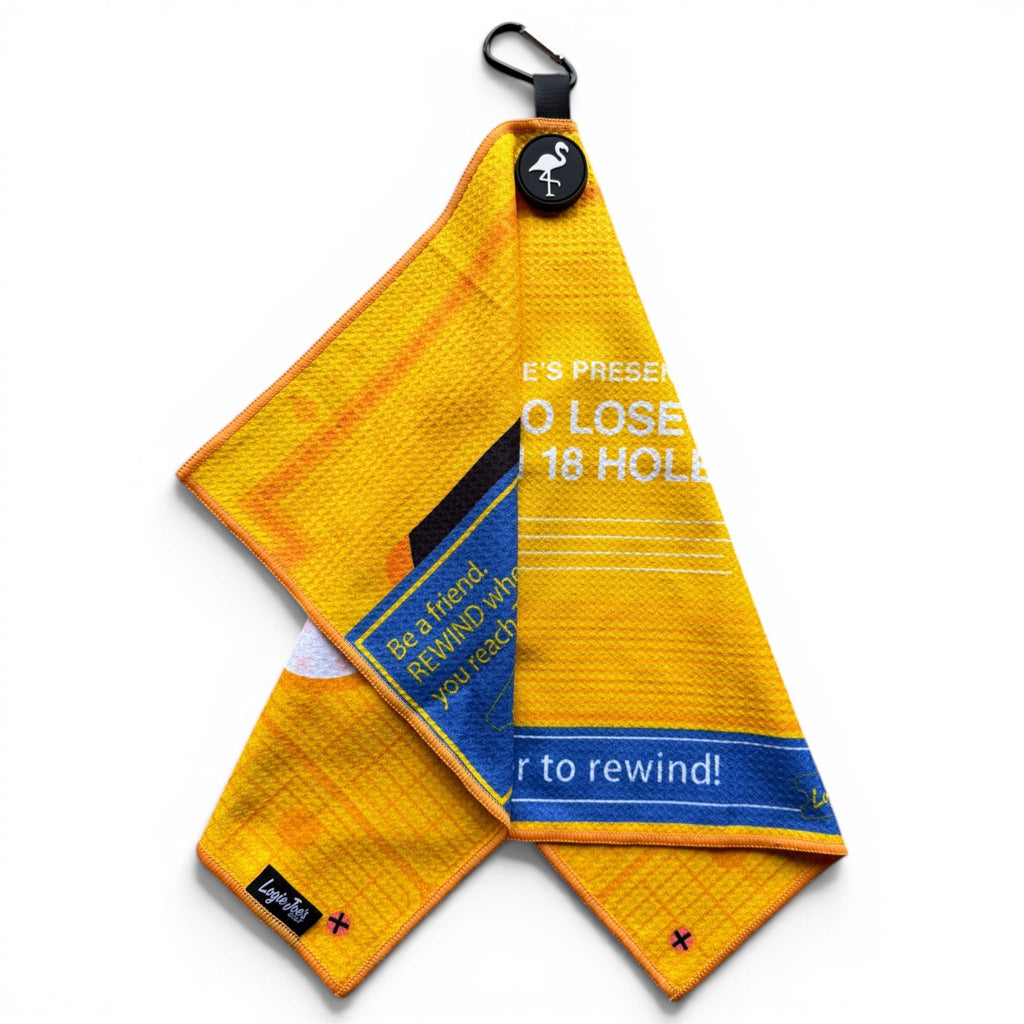 3.1Block Party Golf Towel | 24” x 16” Microfiber Towel | Magnetic Clip & Carabiner | Premium Golf Accessory