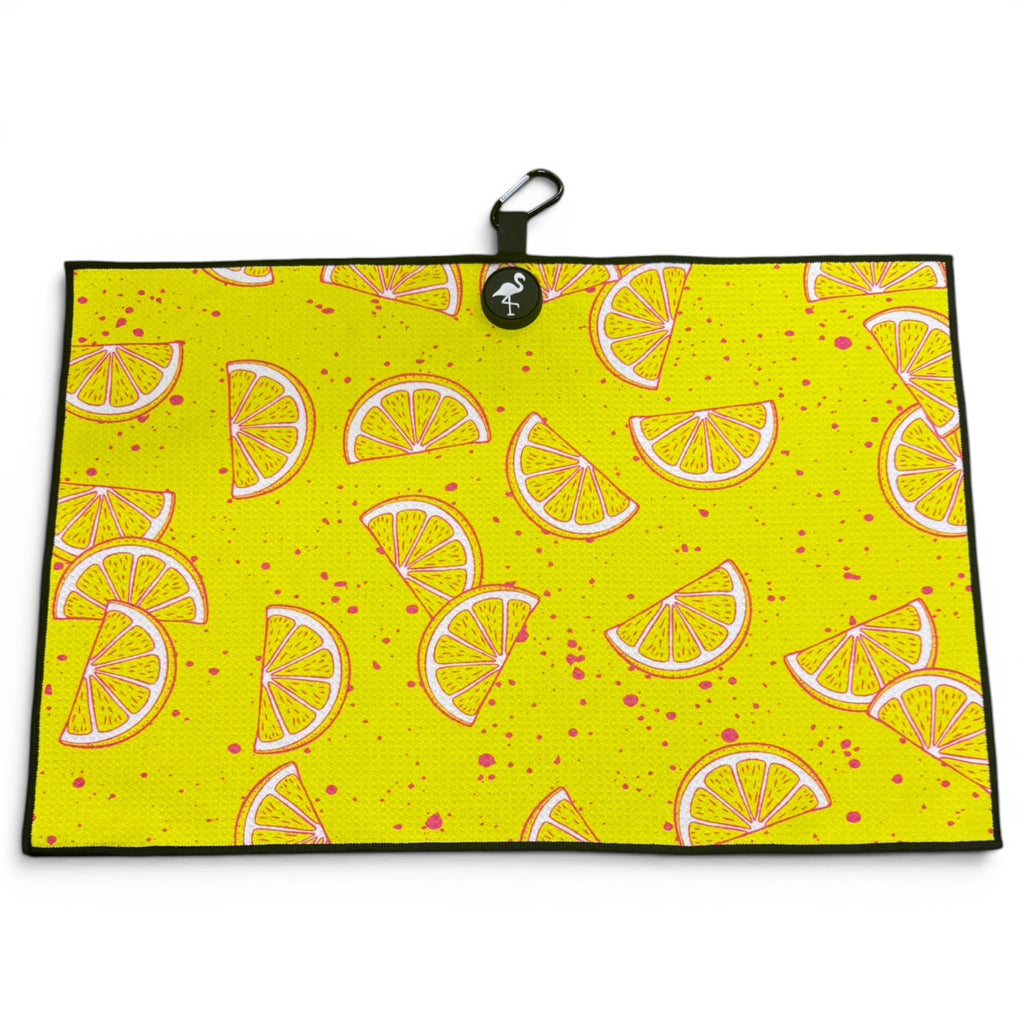 T.Main Squeeze Golf Towel | 24” x 16” Microfiber Towel | Magnetic Clip & Carabiner | Premium Golf Accessory