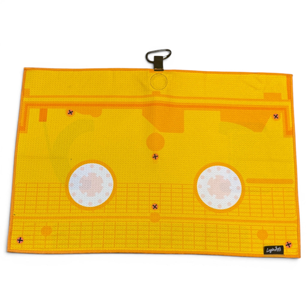 3.1Block Party Golf Towel | 24” x 16” Microfiber Towel | Magnetic Clip & Carabiner | Premium Golf Accessory