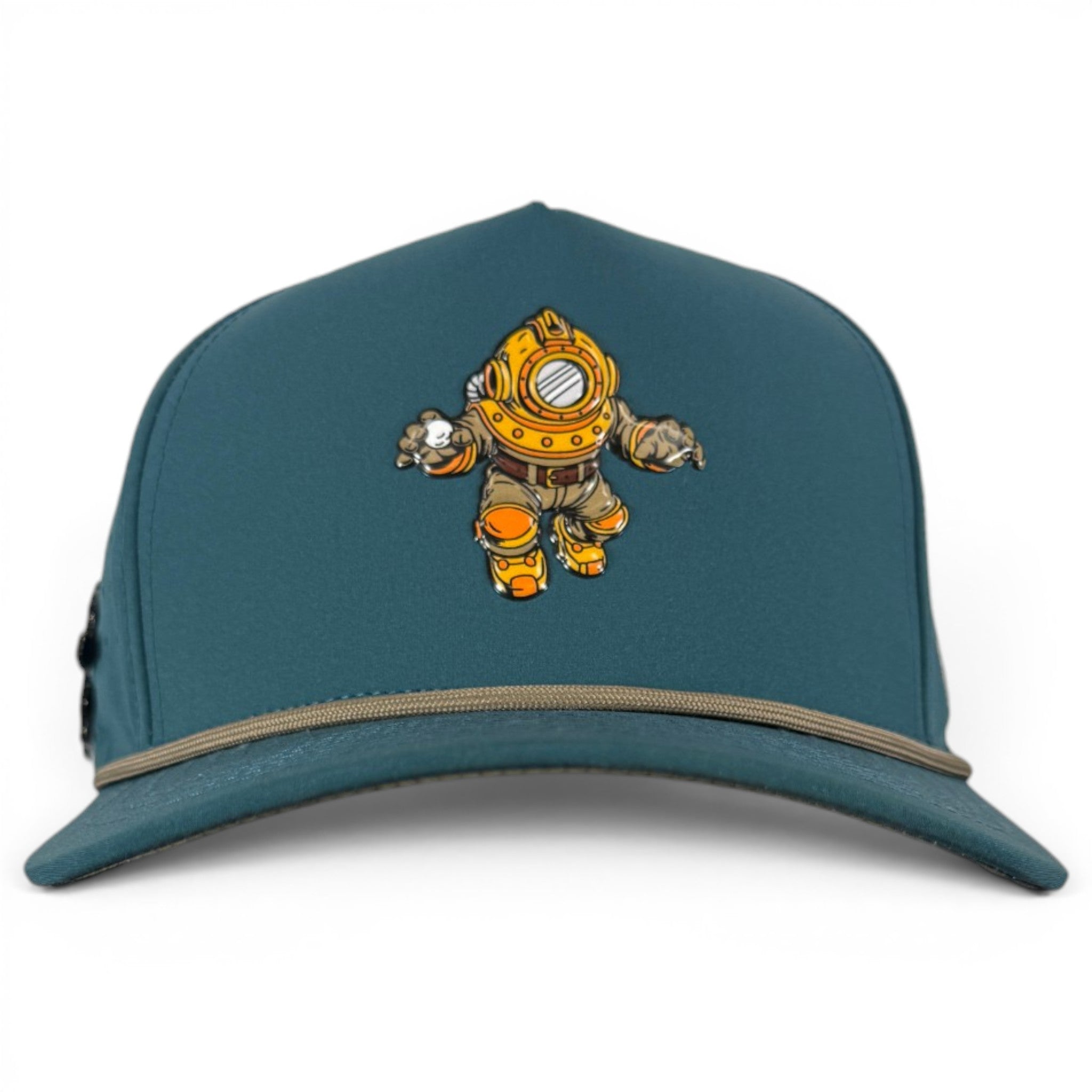 A.Deep Dive Golf Hat | Snapback Cap | Built-in Magnetic Ball Marker Holder + Marker Included | Adjustable Scuba Diver