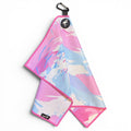 T.Cotton Candy Clouds Golf Towel | 24” x 16” Microfiber Towel | Magnetic Clip & Carabiner | Premium Golf Accessory