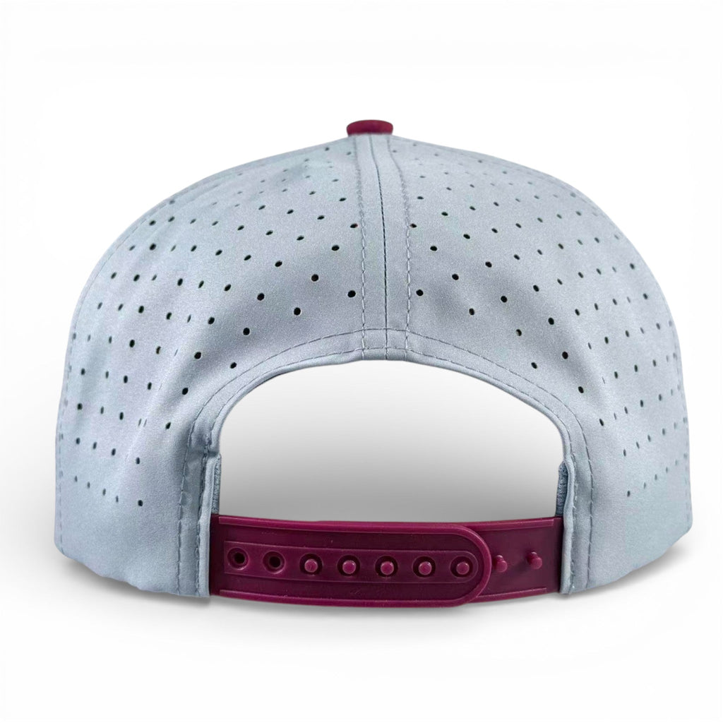 7.1Transfusion Golf Hat | Snapback Cap | Built-in Magnetic Ball Marker Holder + Marker Included | Adjustable Light Gray