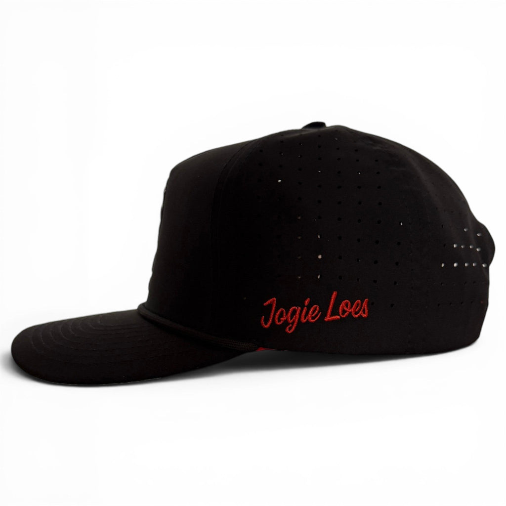A.Jogie Loe's Flamingo Golf Hat | Snapback Cap | Built-in Magnetic Ball Marker Holder + Marker Included | Adjustable Flamingo