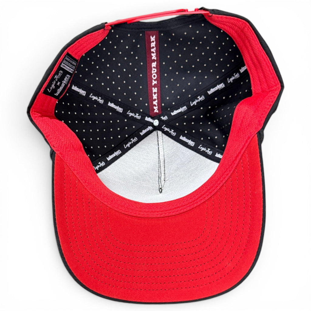A.Jogie Loe's Flamingo Golf Hat | Snapback Cap | Built-in Magnetic Ball Marker Holder + Marker Included | Adjustable Flamingo