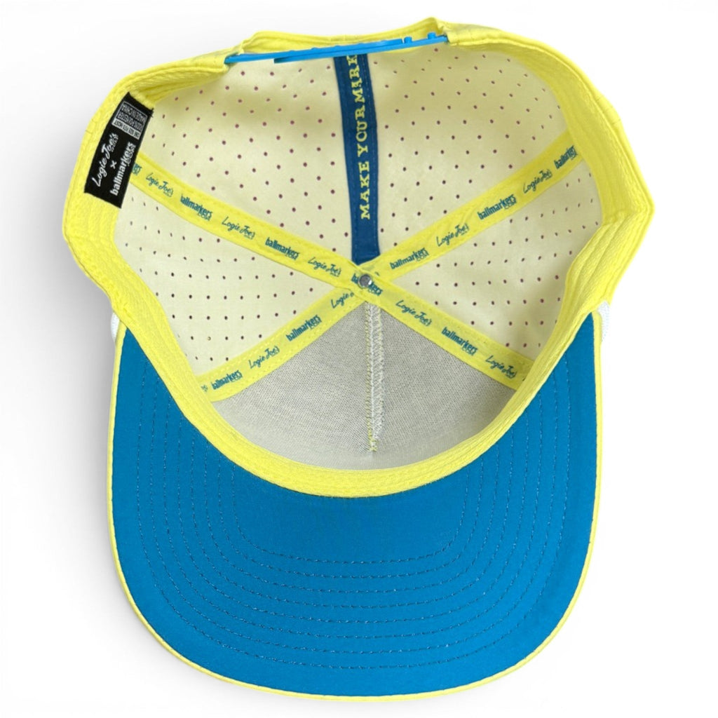A.Motor Boatin' Golf Hat | Snapback Cap | Built-in Magnetic Ball Marker Holder + Marker Included | Adjustable Center Console Boat