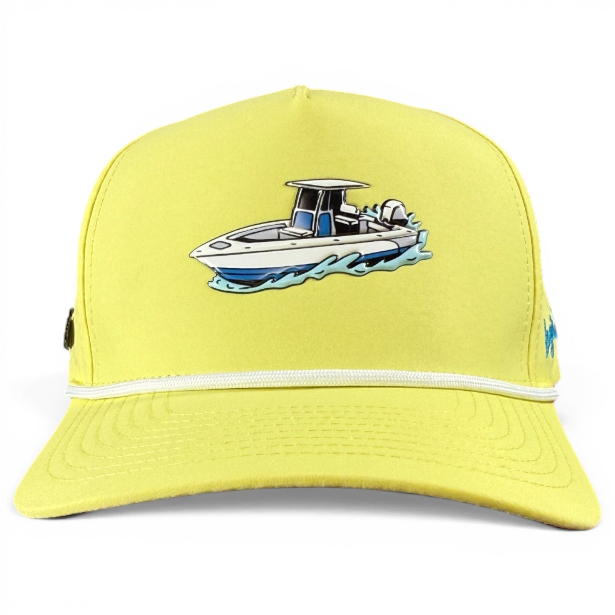 A.Motor Boatin' Golf Hat | Snapback Cap | Built-in Magnetic Ball Marker Holder + Marker Included | Adjustable Center Console Boat