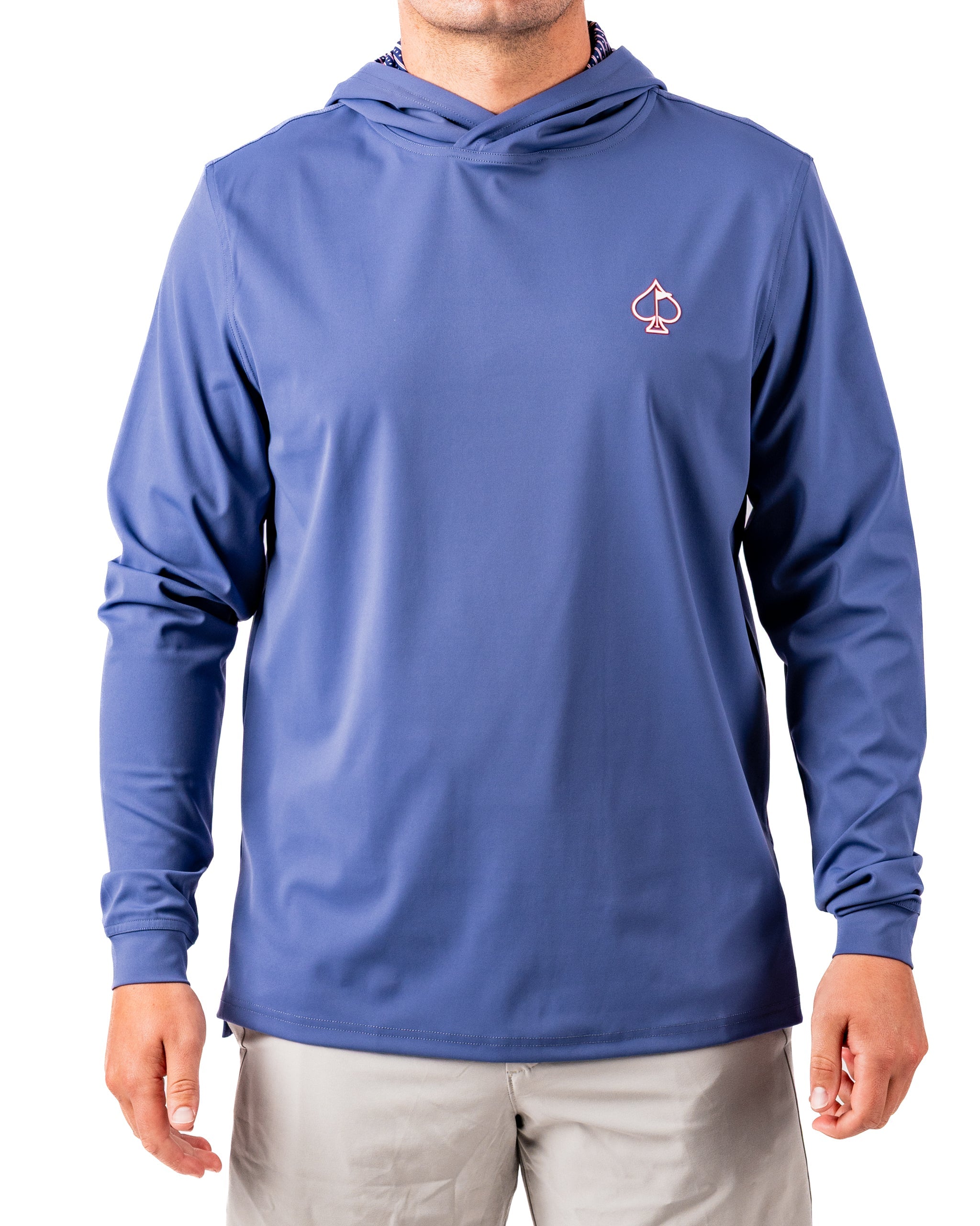 7. Performance Golf Hoodie - Wavy Stars and Stripes