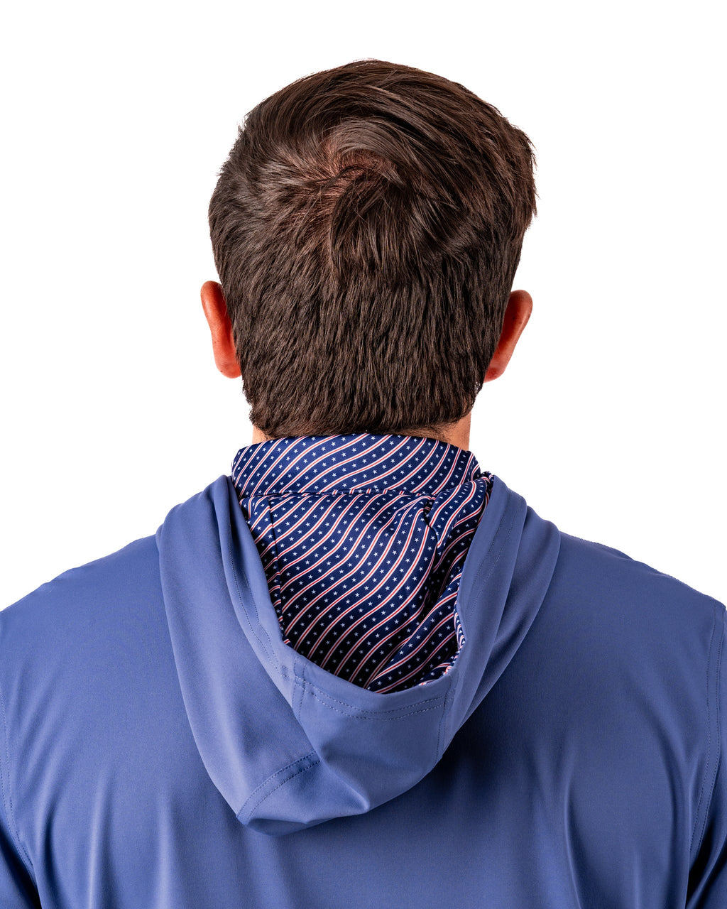 7. Performance Golf Hoodie - Wavy Stars and Stripes