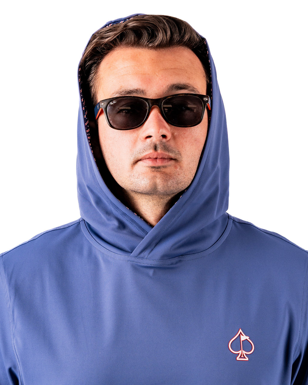 7. Performance Golf Hoodie - Wavy Stars and Stripes
