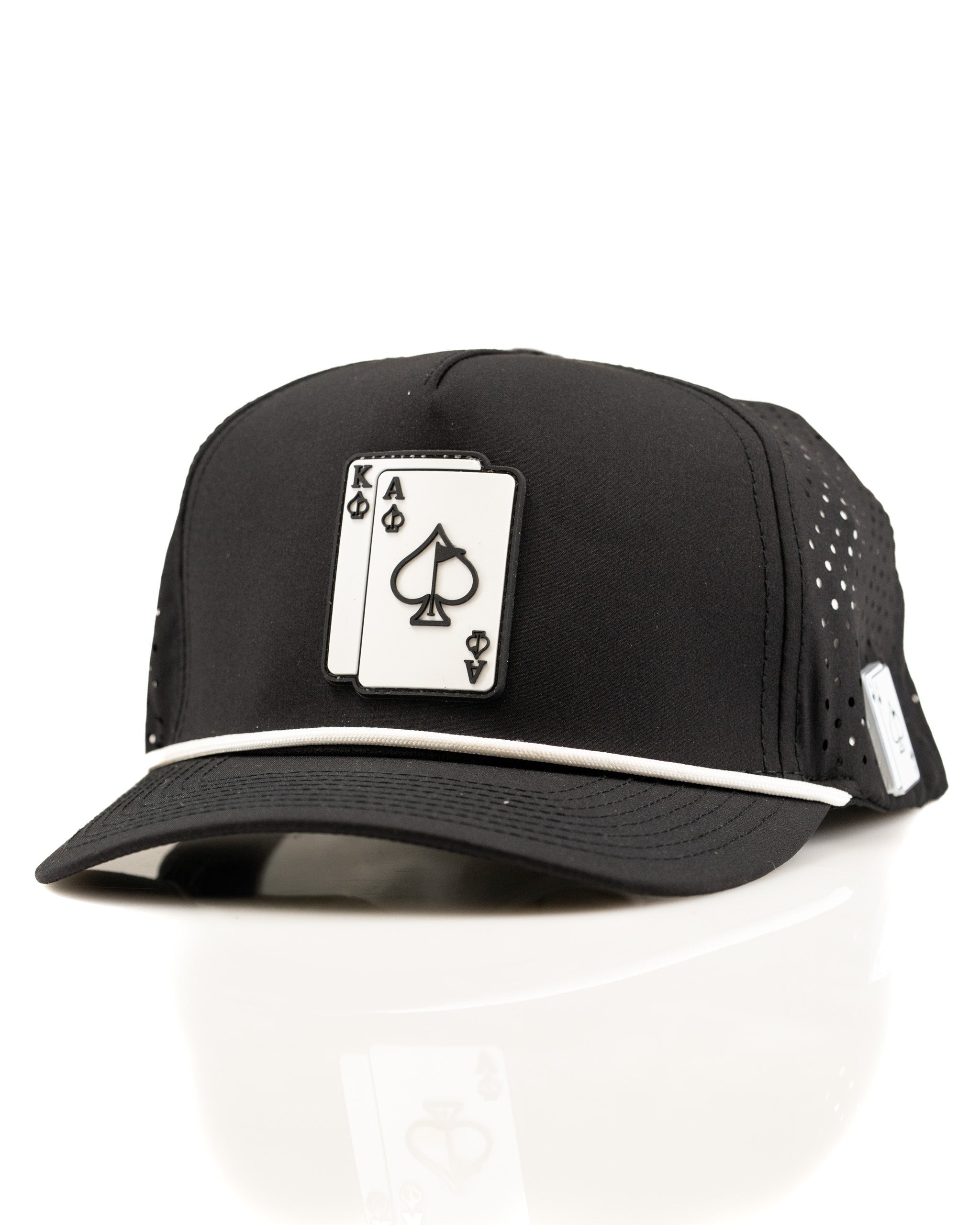 7.1P/AAce/King Black - Perforated Rope Hat