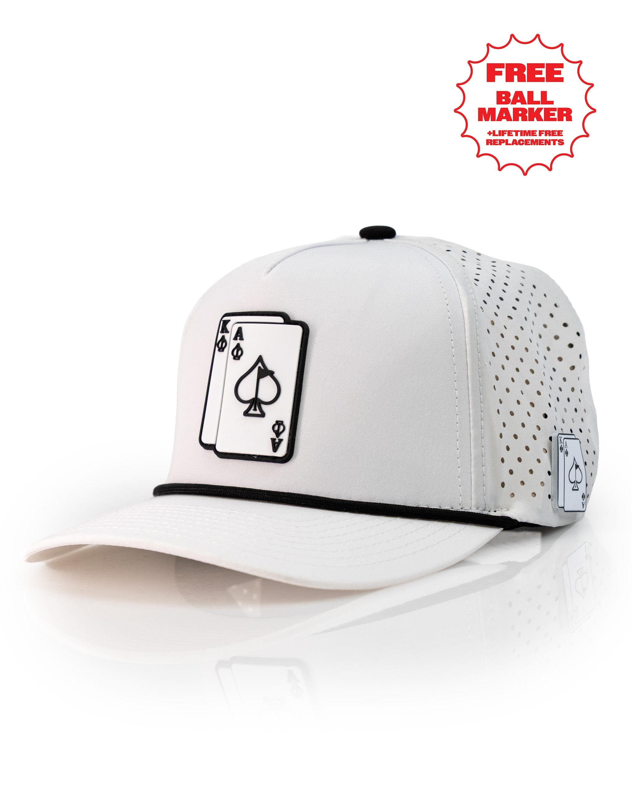 A.Ace/King White - Perforated Rope Hat